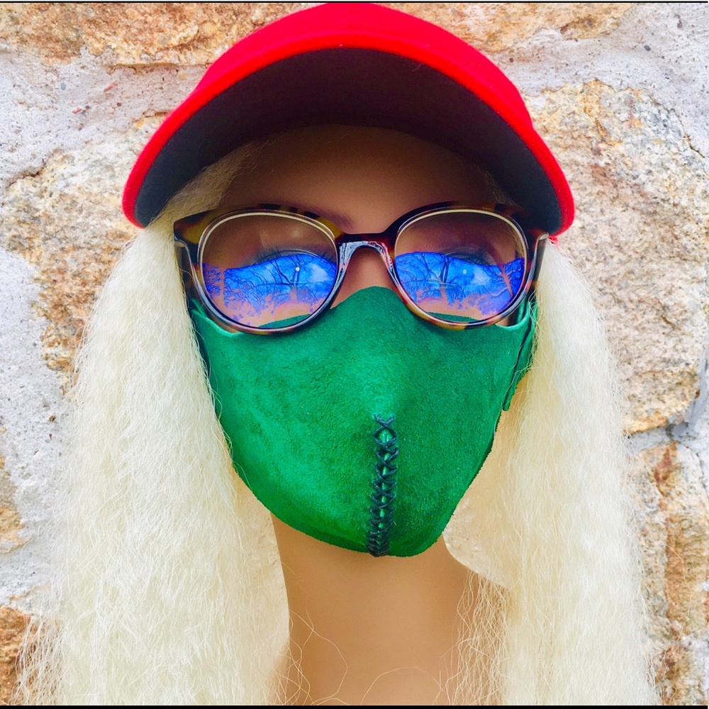 ♥️SOLD♥️ Leather Face Mask (Reversible)